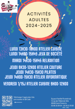 Affiche activités adultes 2024-2025